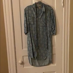¾ sleeve casual dress